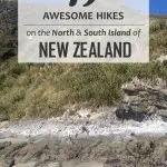 New Zealand is hikers paradise with countless amazing hikes and tracks! Check out these 19 great short hikes: 5 on the North Island and 14 on the South Island. #NewZealand #NorthIsland #SouthIsland #Hiking