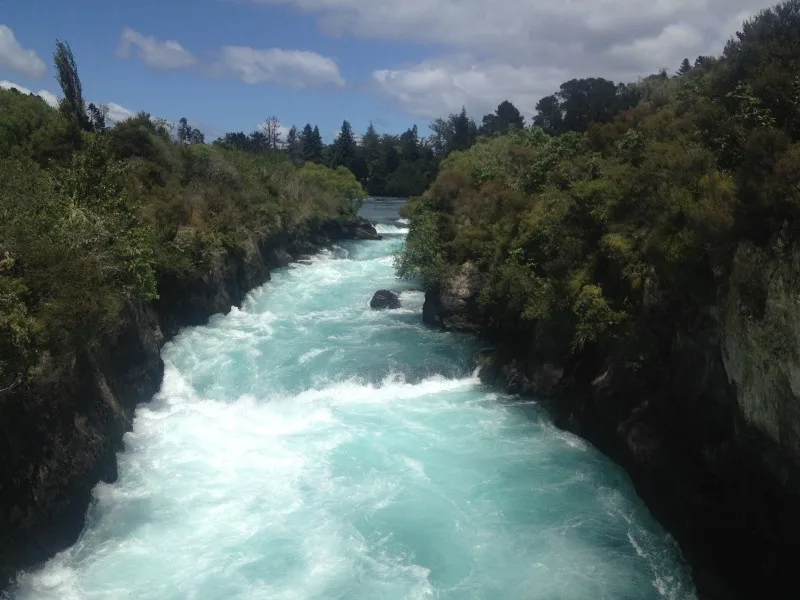 Huka Falls hike on the North Island of New Zealand