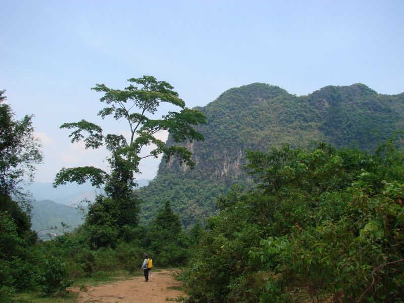Beautiful view during our hike Vang Vieng Laos
