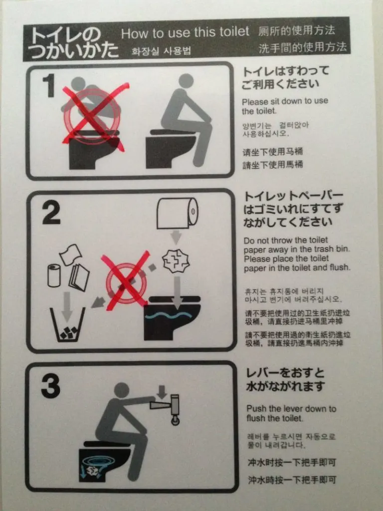 How to use the toilet in Japan
