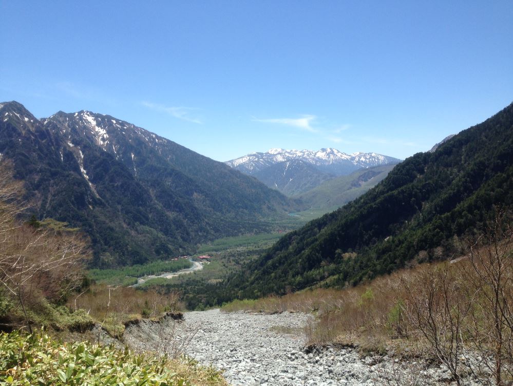 Kamikochi valley view from Dakesawa hike Japanese Alps