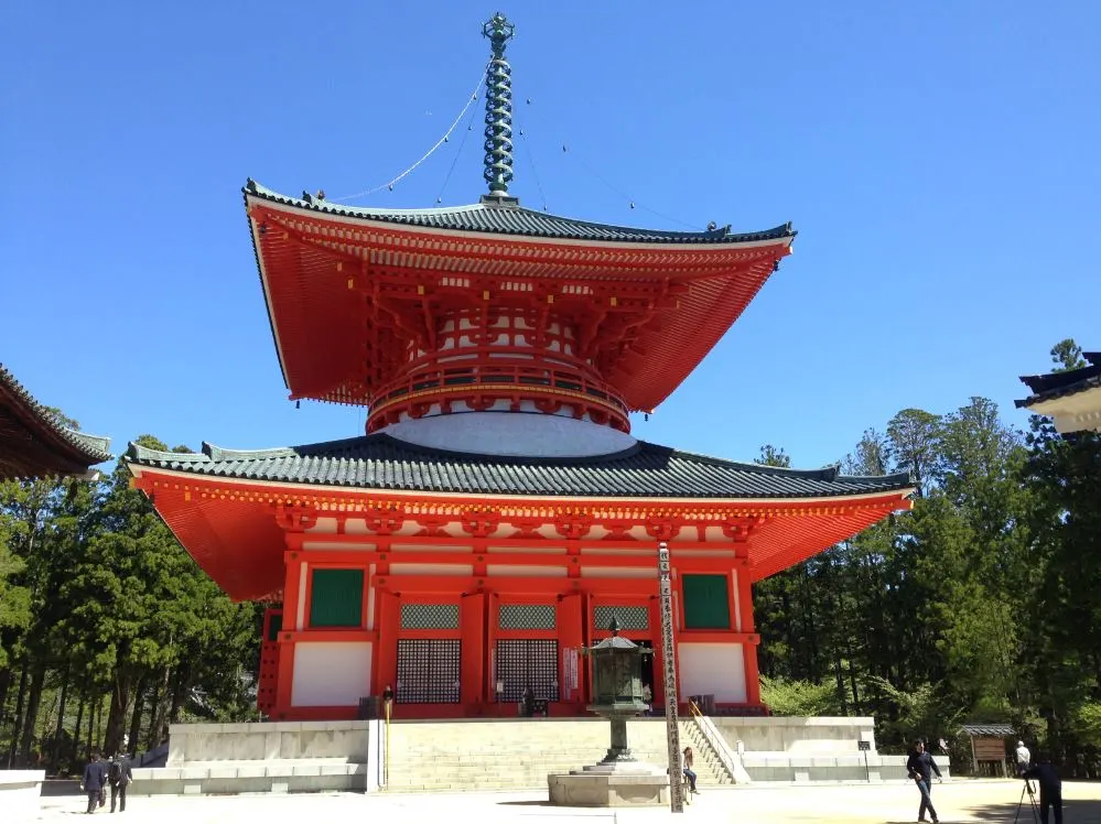 Vermillion Kongobu-ji temple Mount Koya Japan