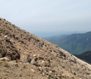Mount Yakedake Kamikochi Japanese Alps steep