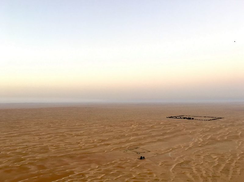 Hot air balloon flight Dubai desert