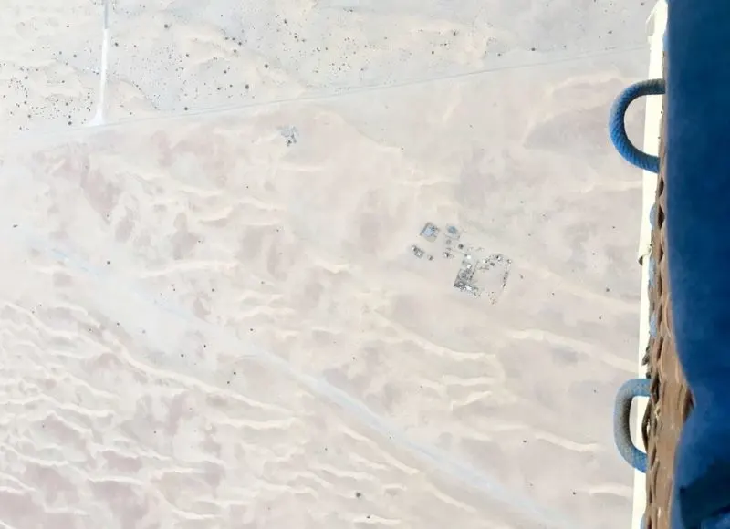 Hot air balloon flight in the Dubai desert