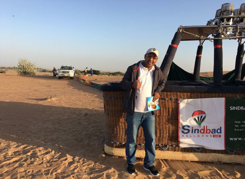 Mahmoud pilot of hot air baloon Dubai