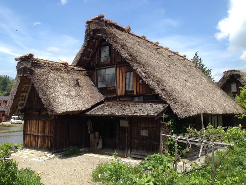 Gassho-zukuri farmhouse in Shirakawago village in the Japanese alps