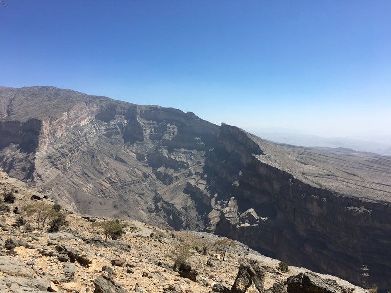 Jebel Shams viewpoint Oman Grand Canyon of Oman Middle East Wadi Ghul