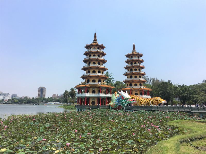 The Dragon and Tiger Pagodas at the Lotus Pond in Kaohsiung