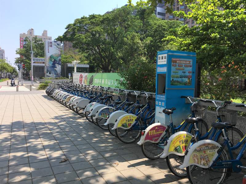 Bicycles in Kaohsiung city Taiwan