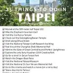 25 things to see and do in Taipei, the capital of Taiwan: budget information, Taipei highlights plotted on a map so it’s easy for you to find them, great Airbnb accommodation, how to get around in Taipei city and where to find delicious food. Complete guide to plan the perfect Taipei trip! #Taipei #Taiwan