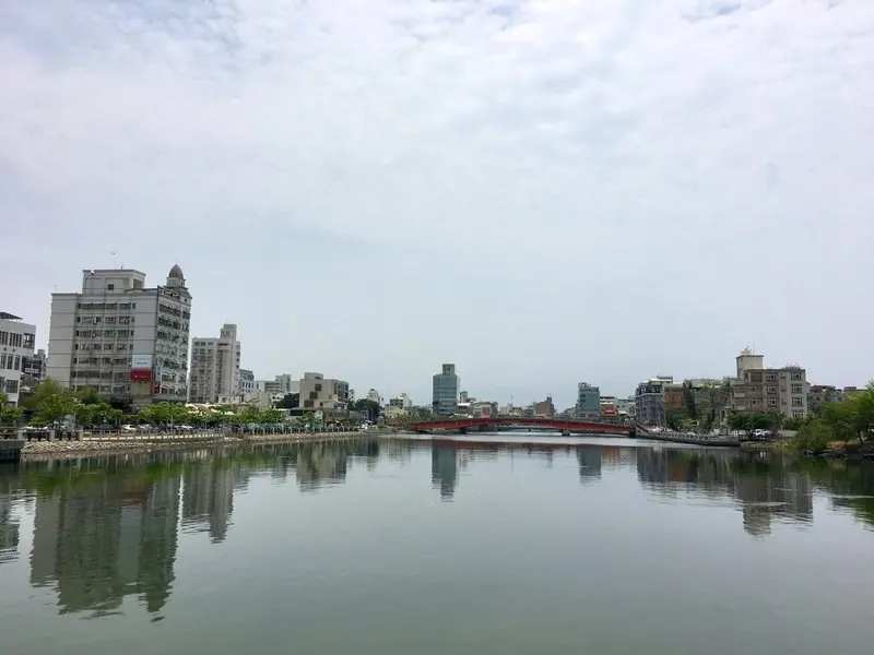 View over Tainan from the river