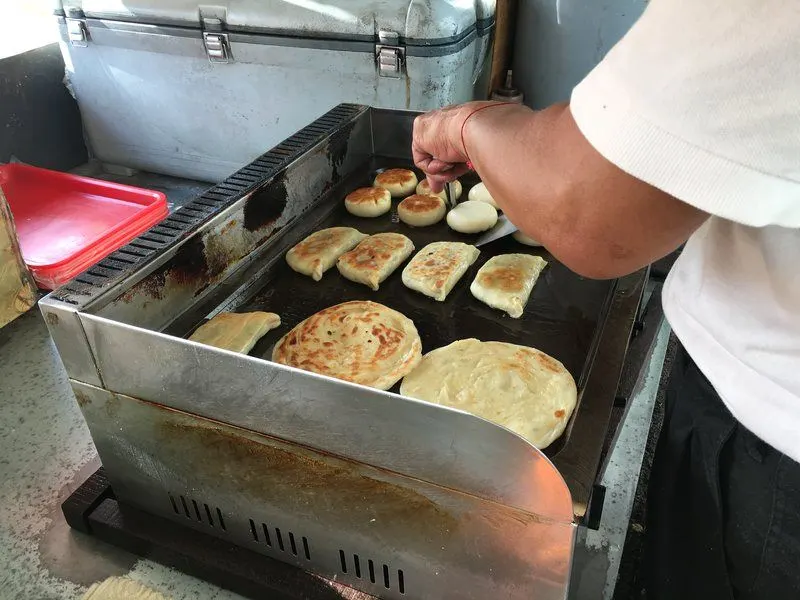 Street food being prepared in Hengchun