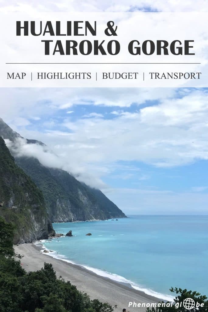 Spend 3 perfect days in Hualien and Taroko National Park, on the East Coast of Taiwan. Rent a scooter & follow this 3-day itinerary! Includes a map with all the highlights, travel budget, advice about accommodation and transport information (how to get from Taipei to Hualien and from Hualien to Taroko Gorge). #Hualien #TarokoGorge #Taiwan