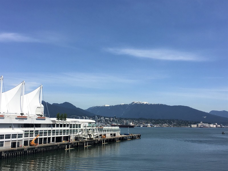 Beautiful view over the bay from Canada Place, Vancouver