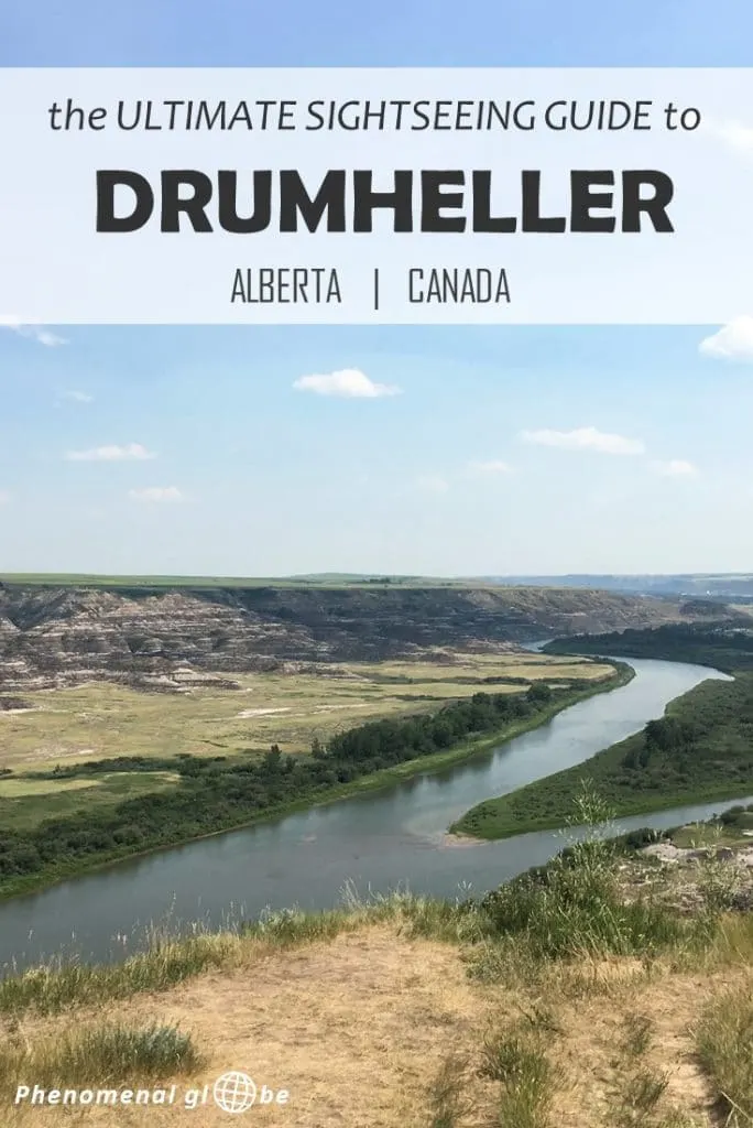 In this Drumheller sightseeing guide you’ll find: Drumheller must-sees and highlights + where to find free campsites near Drumheller + how to get to Drumheller + a (printable) map with all the places mentioned in the post. Things to see and do on a trip to Drumheller: Horseshoe Canyon, World's Largest Dinosaur, the Royal Tyrrell Museum, drive the Dinosaur Trail and the Hoodoos Trail. #Drumheller #Alberta #Canada