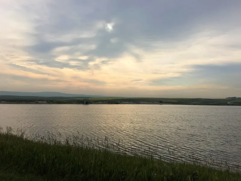 Severn Dam Reservoir near Drumheller Alberta