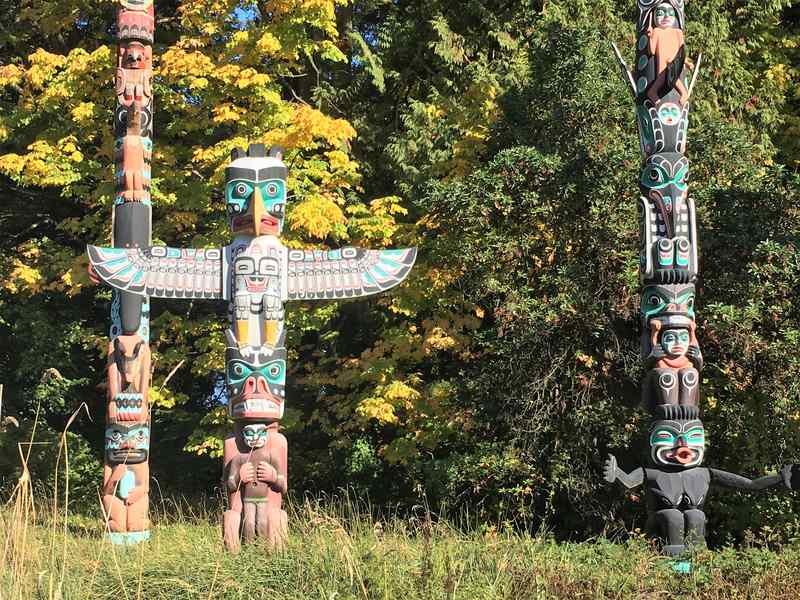 Totem Poles in Stanley Park Vancouver