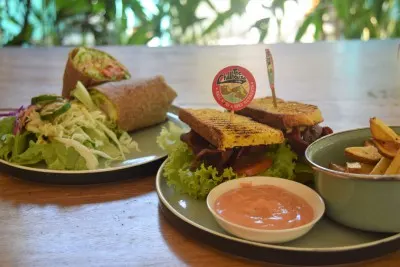 Healthy organic lunch at the Chillhouse in Canggu Bali