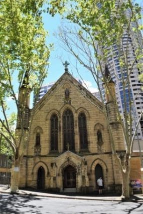 The Rocks - Sydney historic neighborhood - old church