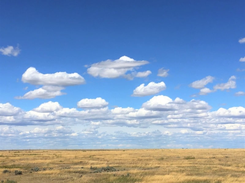 Beautiful Saskatchewan sky and prairie