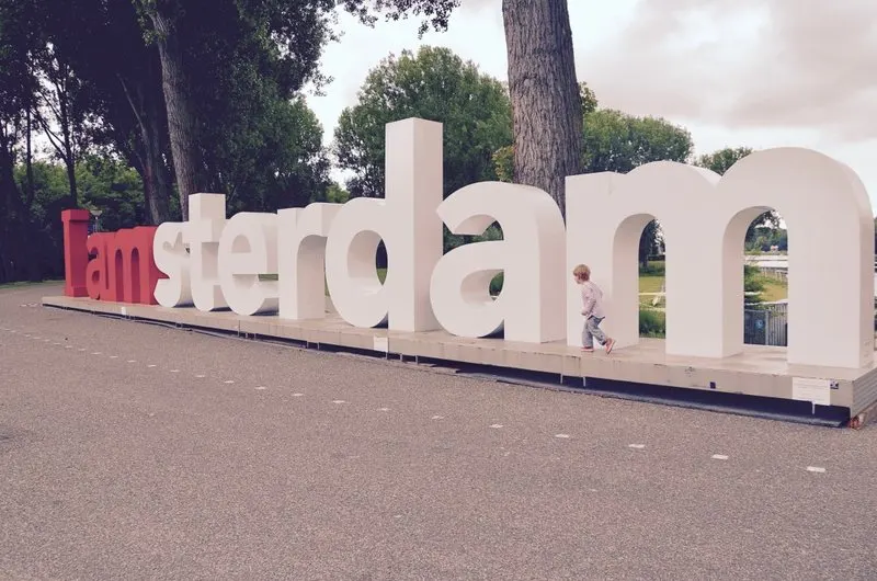 I Amsterdam sign - best places to see in Amsterdam with kids