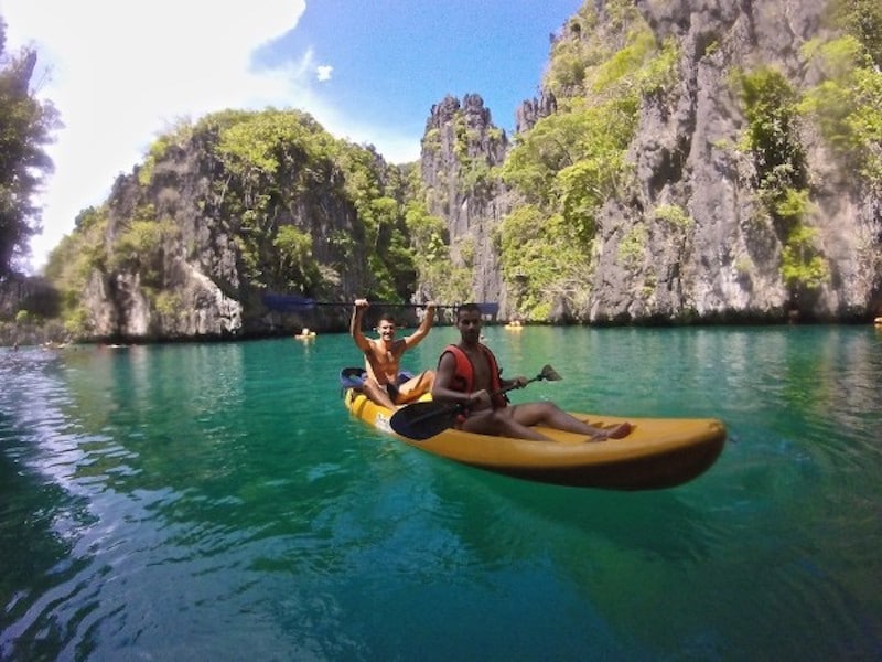 Kayaking in El Nido Nomadic Boys
