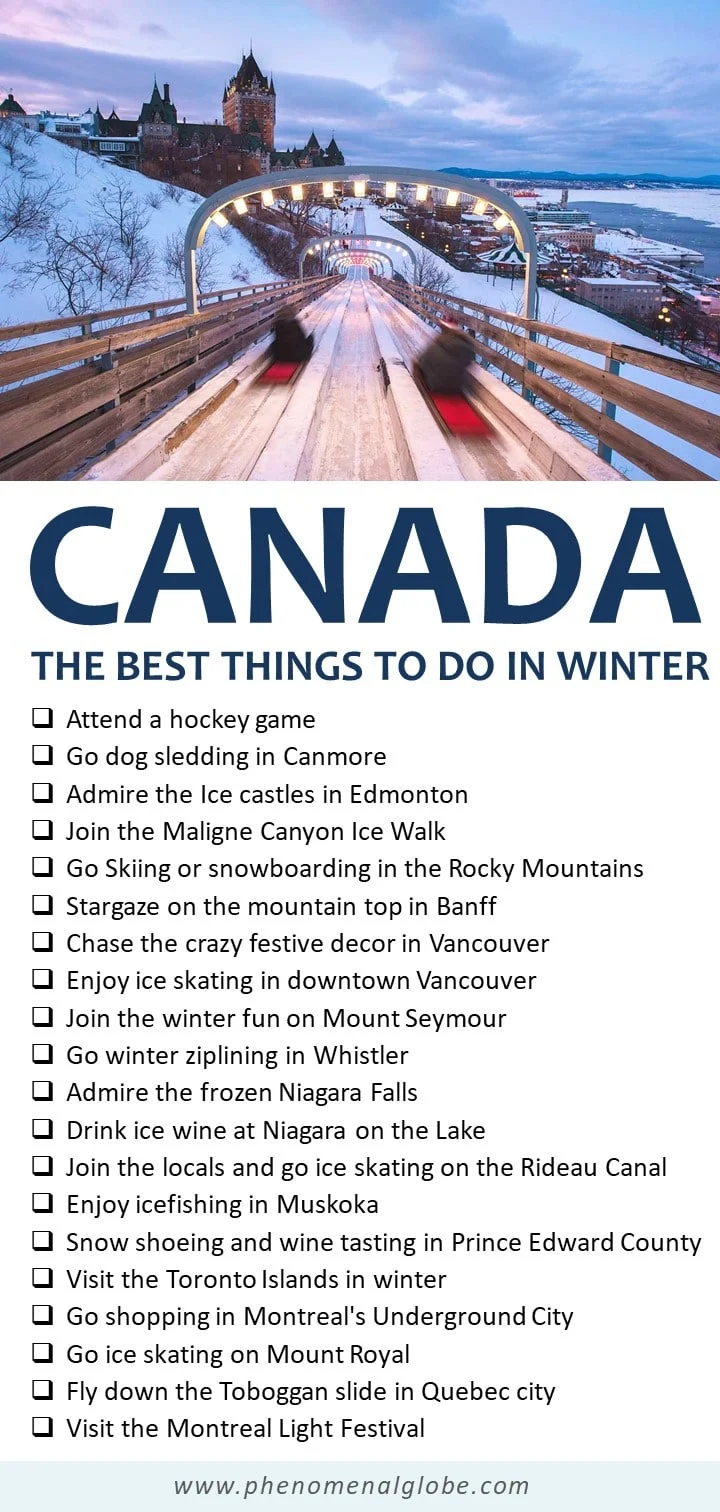 Active winter experiences in Canada