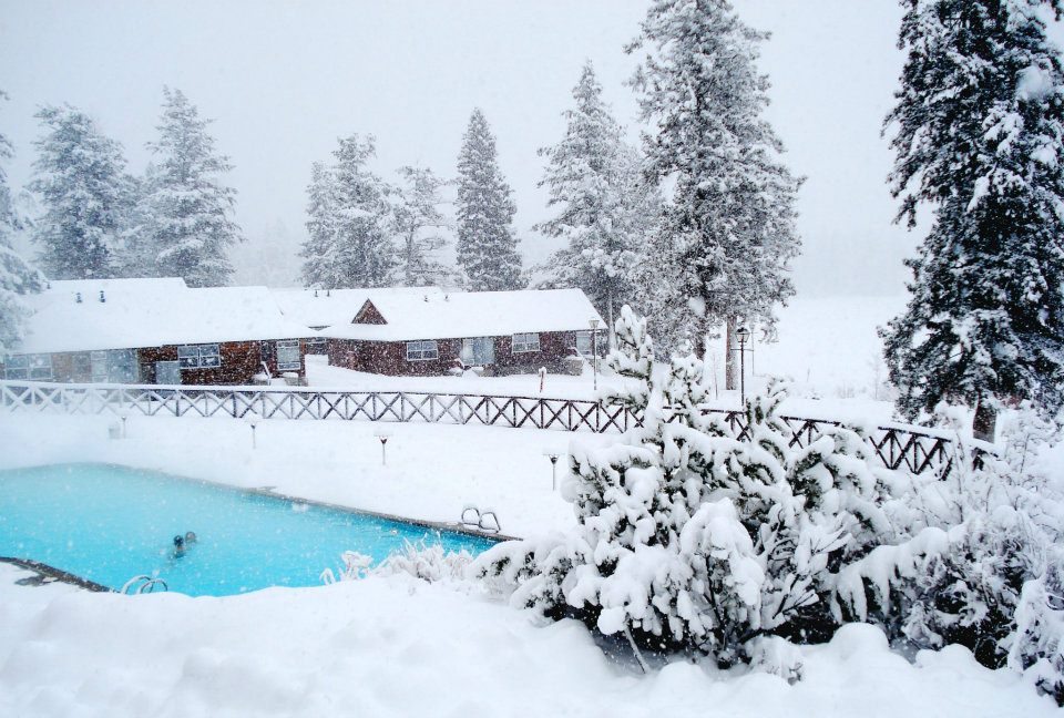 Jasper Park Lodge Pool in winter
