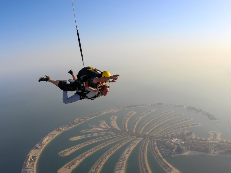 Skydiving over the Palm - Dubai UAE