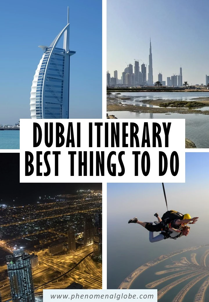 Detailed guide for a first-time visit to Dubai. 4-day Dubai itinerary with the best things to do in Dubai, where to stay in Dubai and a downloadable ma with all Dubai highlights. #Dubai #UAE