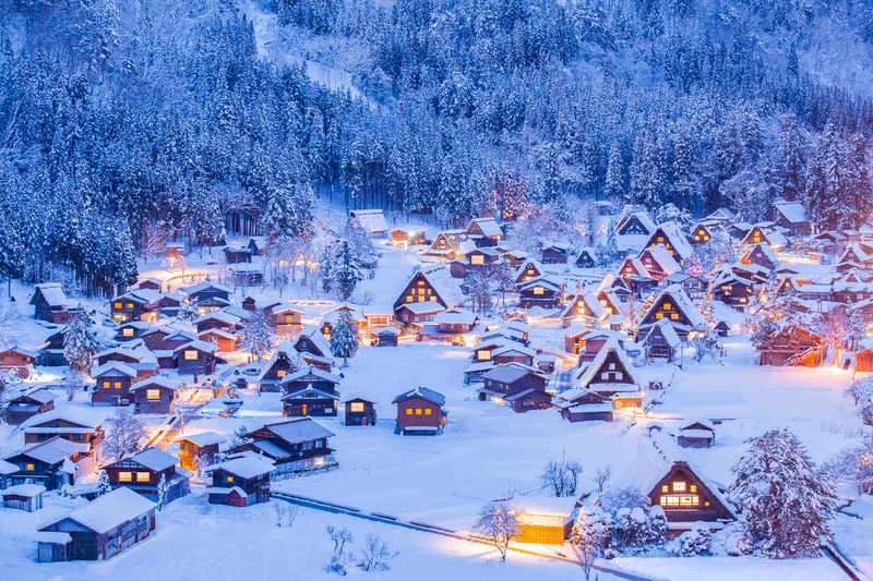 Shirakawago Village in winter
