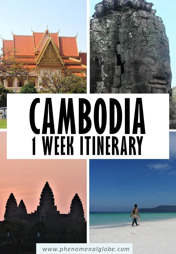 Planning a trip to Cambodia? This detailed one-week Cambodia itinerary includes Kampot, Phnom Penh, and Siem Reap (Angkor Wat) and suggestions where to go in Cambodia when you have more time (Koh Rong, Kampong Chhnang and Battambang). #Cambodia #SoutheastAsia #AngkorWat