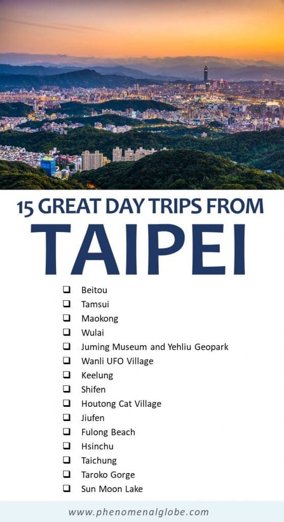Looking for the best day trip from Taipei? Read about 15 fun Taipei day trips including Yeliu, Jiufen, Beitou, Maokong and more! #Taiwan #Taipei
